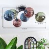 Chehalis lampa sufitowa, kula świetlna 56 cm niebeieski, zielony, miedziany, 6-punktowe