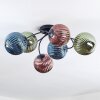 Chehalis lampa sufitowa, kula świetlna 56 cm niebeieski, zielony, miedziany, 6-punktowe