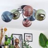 Chehalis Lampa sufitowa, Kula świetlna 56 cm Niebeieski, Zielony, W kolorze miedzi, 6-punktowe
