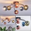 Chehalis lampa sufitowa, kula świetlna 56 cm niebeieski, zielony, przezroczysty, miedziany, 6-punktowe