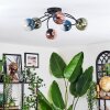 Chehalis lampa sufitowa, kula świetlna 56 cm niebeieski, zielony, przezroczysty, miedziany, 6-punktowe