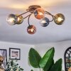 Chehalis lampa sufitowa, kula świetlna 56 cm niebeieski, zielony, przezroczysty, miedziany, 6-punktowe