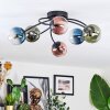 Chehalis lampa sufitowa, kula świetlna 56 cm niebeieski, zielony, przezroczysty, miedziany, 6-punktowe