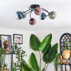Chehalis lampa sufitowa, kula świetlna 56 cm niebeieski, zielony, przezroczysty, miedziany, 6-punktowe