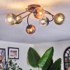Chehalis lampa sufitowa, kula świetlna 56 cm niebeieski, zielony, przezroczysty, miedziany, 6-punktowe