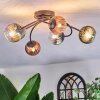 Chehalis lampa sufitowa, kula świetlna 56 cm niebeieski, zielony, przezroczysty, miedziany, 6-punktowe