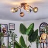 Chehalis lampa sufitowa, kula świetlna 56 cm niebeieski, zielony, przezroczysty, miedziany, 6-punktowe