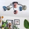Chehalis Lampa sufitowa, Kula świetlna 56 cm Niebeieski, Zielony, Przezroczysty, W kolorze miedzi, 6-punktowe