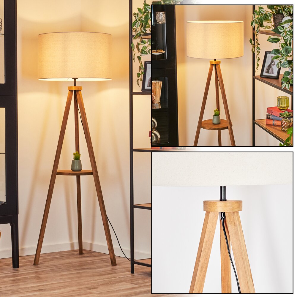 Flemming Lampa stojąca Ciemne drewno, Czarny, 1-punktowy main product photo