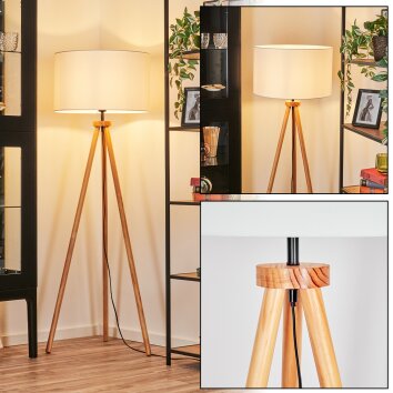 Flemming Lampa stojąca Ecru, Czarny, 1-punktowy Flemming Lampa stojąca Ecru, Czarny, 1-punktowy