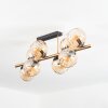 Koyoto lampa sufitowa, kula świetlna złoty, czarny, 8-punktowe