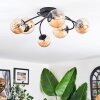 Chehalis lampa sufitowa, kula świetlna 56 cm bursztynowy, 6-punktowe
