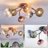 Chehalis lampa sufitowa, kula świetlna 58 cm niebeieski, zielony, przezroczysty, miedziany, 6-punktowe