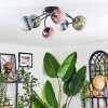 Chehalis lampa sufitowa, kula świetlna 58 cm niebeieski, zielony, przezroczysty, miedziany, 6-punktowe