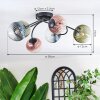 Chehalis lampa sufitowa, kula świetlna 58 cm niebeieski, zielony, przezroczysty, miedziany, 6-punktowe