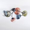 Chehalis lampa sufitowa, kula świetlna 58 cm niebeieski, zielony, przezroczysty, miedziany, 6-punktowe