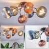 Chehalis Lampa sufitowa, Kula świetlna 64 cm Niebeieski, Zielony, Przezroczysty, W kolorze miedzi, 6-punktowe