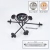 Chehalis lampa sufitowa, kula świetlna 51 cm bursztynowy, przydymiony, 6-punktowe