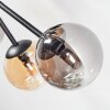 Chehalis lampa sufitowa, kula świetlna 51 cm bursztynowy, przydymiony, 6-punktowe