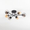 Chehalis lampa sufitowa, kula świetlna 51 cm bursztynowy, przydymiony, 6-punktowe