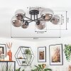 Chehalis Lampa sufitowa, Kula świetlna 20 cm Przydymiony, 6-punktowe