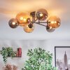 Chehalis lampa sufitowa, kula świetlna 20 cm bursztynowy, przydymiony, 6-punktowe