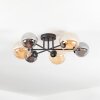 Chehalis lampa sufitowa, kula świetlna 20 cm bursztynowy, przydymiony, 6-punktowe