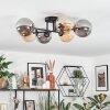 Chehalis Lampa sufitowa, Kula świetlna 62 cm W kolorze bursztynu, Przydymiony, 6-punktowe