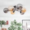 Chehalis Lampa sufitowa, Kula świetlna 62 cm W kolorze bursztynu, Przydymiony, 6-punktowe