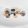 Chehalis Lampa sufitowa, Kula świetlna 62 cm W kolorze bursztynu, Przydymiony, 6-punktowe