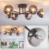 Chehalis Lampa sufitowa, Kula świetlna 18 cm Przezroczysty, Przydymiony, 6-punktowe