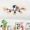 Chehalis lampa sufitowa, kula świetlna 18 cm bursztynowy, 6-punktowe