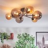 Chehalis lampa sufitowa, kula świetlna 20 cm bursztynowy, przydymiony, 6-punktowe