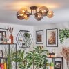 Chehalis lampa sufitowa, kula świetlna 20 cm bursztynowy, przydymiony, 6-punktowe