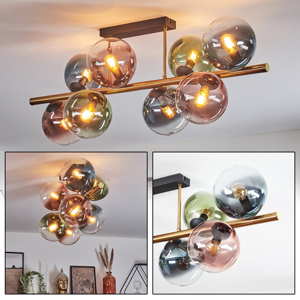 Gastor Lampa sufitowa, Kula świetlna Złoty, Czarny, 8-punktowe main product photo