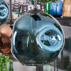 Ripoll lampa wisząca, kula świetlna, lampa wisząca niebeieski, złoty, zielony, miedziany, 6-punktowe