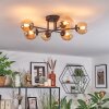 Chehalis lampa sufitowa, kula świetlna 55 cm bursztynowy, 6-punktowe