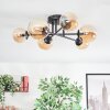 Chehalis lampa sufitowa, kula świetlna 55 cm bursztynowy, 6-punktowe