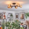 Chehalis lampa sufitowa, kula świetlna 55 cm bursztynowy, 6-punktowe