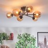 Chehalis lampa sufitowa, kula świetlna 55 cm bursztynowy, 6-punktowe