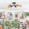 Chehalis lampa sufitowa, kula świetlna 55 cm bursztynowy, 6-punktowe