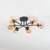 Chehalis Lampa sufitowa, Kula świetlna 55 cm W kolorze bursztynu, 6-punktowe