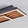 Meron Lampa sufitowa LED Wygląd drewna, Czarny, 1-punktowy