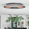 Meron Lampa sufitowa LED Wygląd drewna, Czarny, 1-punktowy