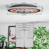 Meron Lampa sufitowa LED Wygląd drewna, Czarny, 1-punktowy