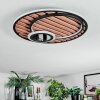 Meron Lampa sufitowa LED Wygląd drewna, Czarny, 1-punktowy