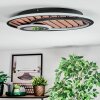 Meron Lampa sufitowa LED Wygląd drewna, Czarny, 1-punktowy