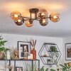 Chehalis Lampa sufitowa, Kula świetlna W kolorze bursztynu, Przydymiony, 6-punktowe
