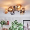 Chehalis Lampa sufitowa, Kula świetlna W kolorze bursztynu, Przezroczysty, Przydymiony, 6-punktowe