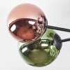 Chehalis lampa sufitowa, kula świetlna niebeieski, zielony, miedziany, 6-punktowe